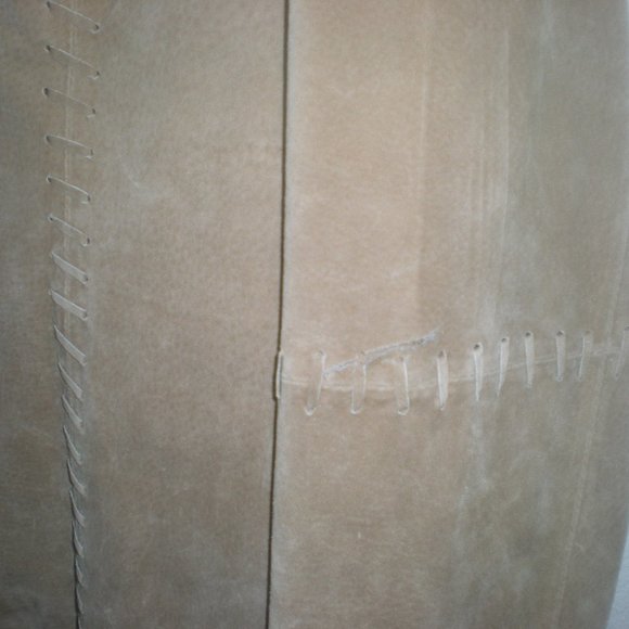 BEVERLY HILLS Leather Club Jacket Suede Size L Vintage Tan - Picture 4 of 5